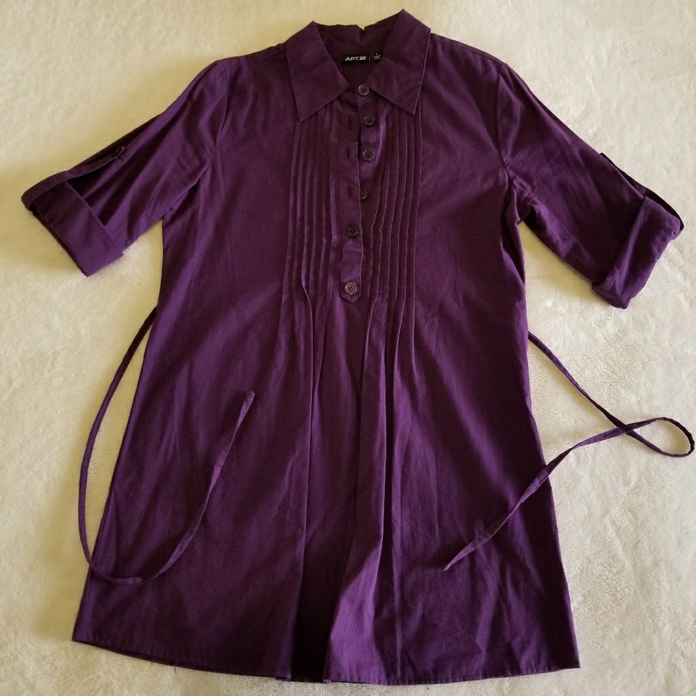 Purple Apt. 9 Tunic Top with tie back, Size S
